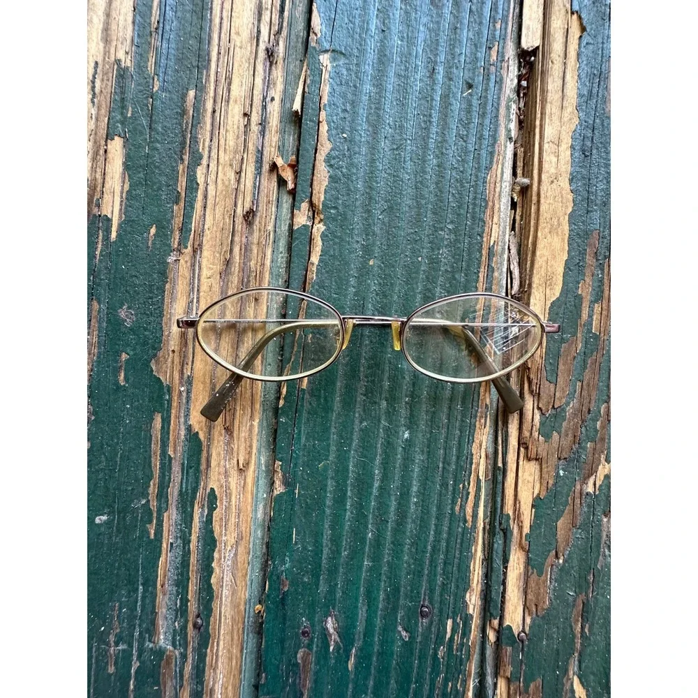 Anne Klein Vintage Oval Metal Eyeglasses Bronze Copper Frames‎ AK 149 DL1
